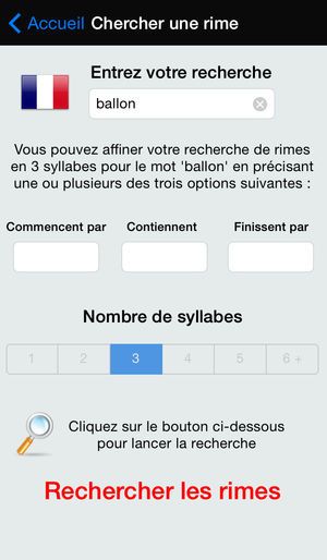 Rechercher une rime dans le dictionnaire