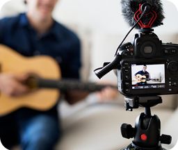 Se filmer en jouant d'un instrument de musique