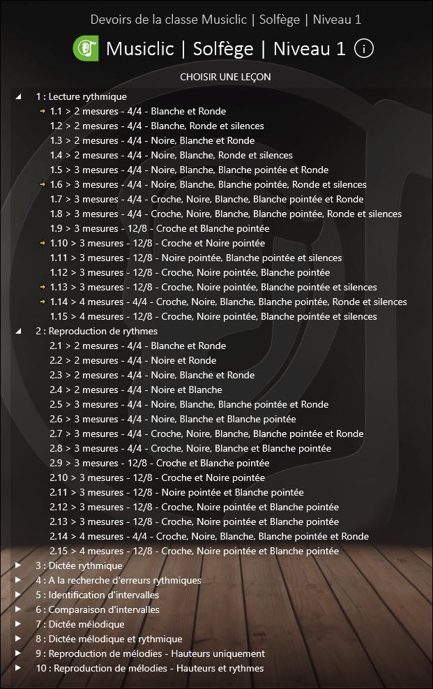 Exercices EarMaster - Classe Musiclic - Solfège - Niveau 1 Exercices EarMaster - Classe Musiclic - Solfège - Niveau 1