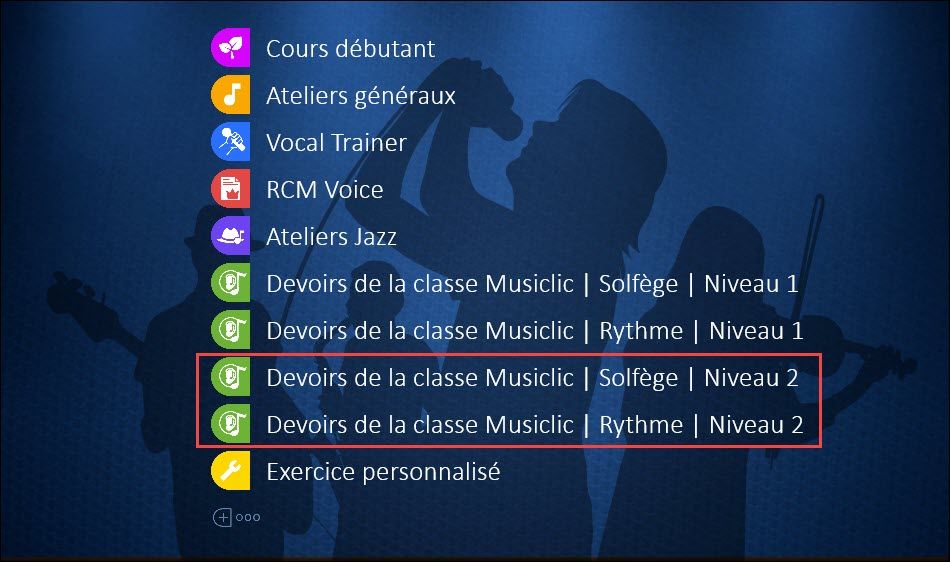 Exercices de rythmes et de solfège niveau 2 sur EarMaster