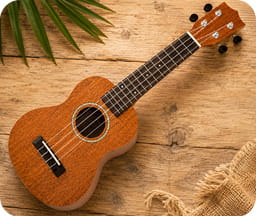 Ukulélé en bois à quatre cordes