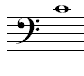 Ligne supplémentaire sur une portée en clef de Fa Ligne supplémentaire sur une portée en clef de Fa