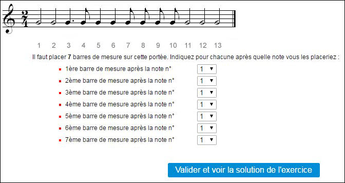 Exercices de rythme