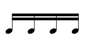 Quatre doubles croches